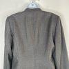 Calvin Klein Polyester Rayon Flared Skirt Suit 12 Gray Stand Up Collar Career