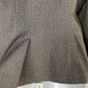 Calvin Klein Polyester Rayon Flared Skirt Suit 12 Gray Stand Up Collar Career
