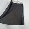 Calvin Klein Polyester Rayon Flared Skirt Suit 12 Gray Stand Up Collar Career