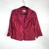 Isabella Polyester Metallic Skirt Suit Size 8 Fuchsia 3/4 Sleeves Cocktail 2PC