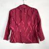 Isabella Polyester Metallic Skirt Suit Size 8 Fuchsia 3/4 Sleeves Cocktail 2PC