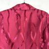 Isabella Polyester Metallic Skirt Suit Size 8 Fuchsia 3/4 Sleeves Cocktail 2PC