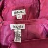 Isabella Polyester Metallic Skirt Suit Size 8 Fuchsia 3/4 Sleeves Cocktail 2PC