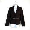 Jones New York Polyester Rayon Skirt Suit Size 8 Black Belted Career 2PC Pockets