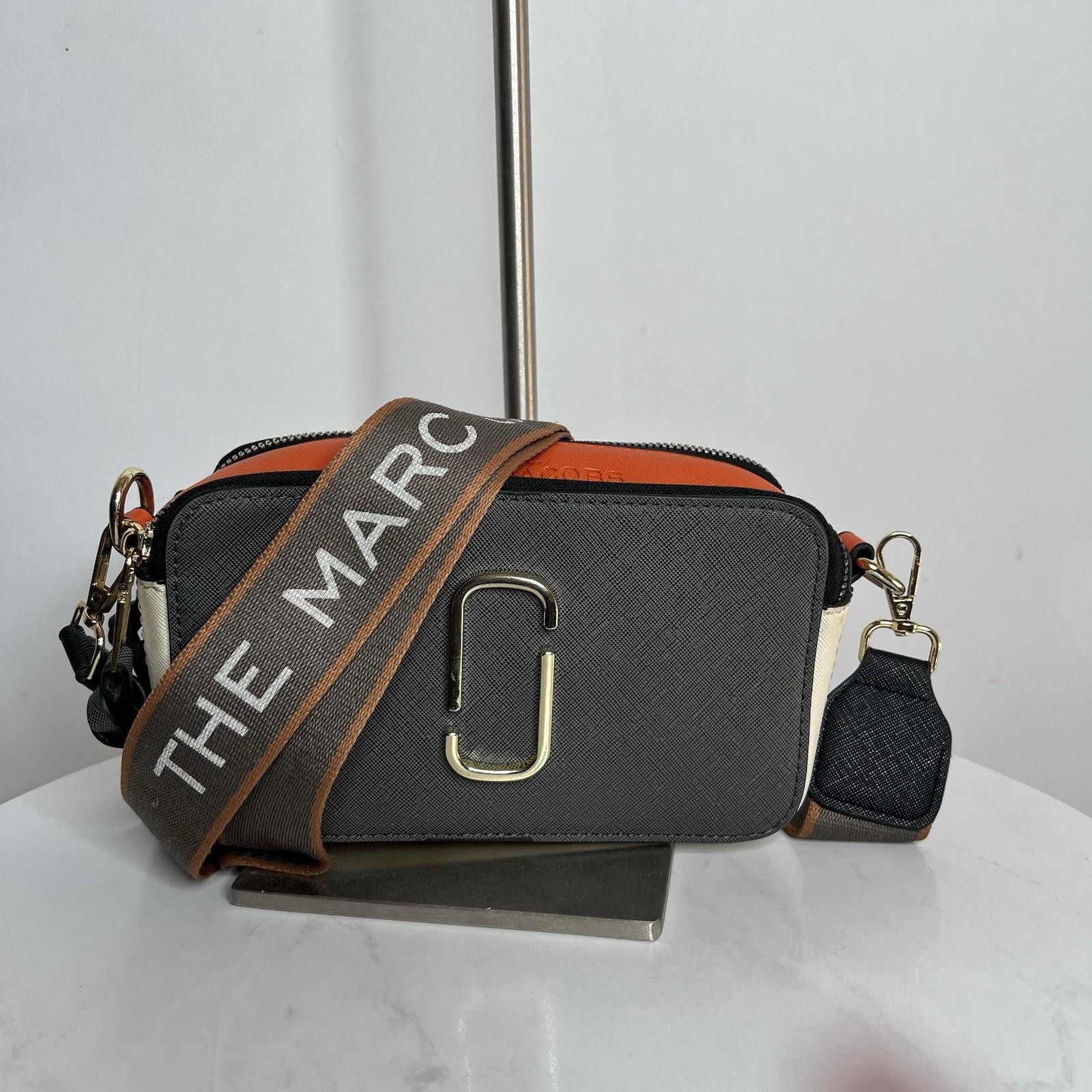 Marc Jacobs The Snapshot Camera Crossbody Bag Saffiano Leather Dual Zip Multi