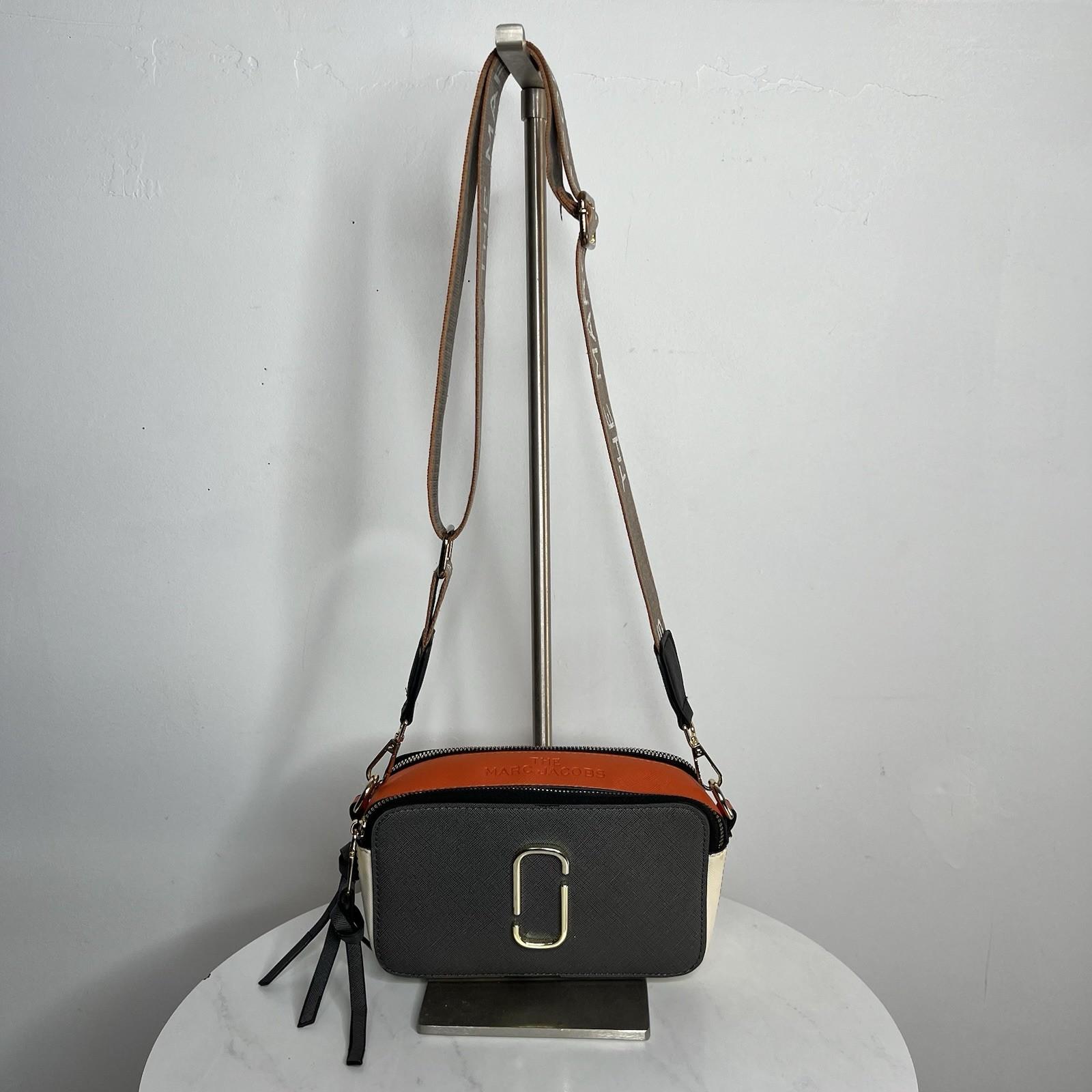 Marc Jacobs The Snapshot Camera Crossbody Bag Saffiano Leather Dual Zip Multi