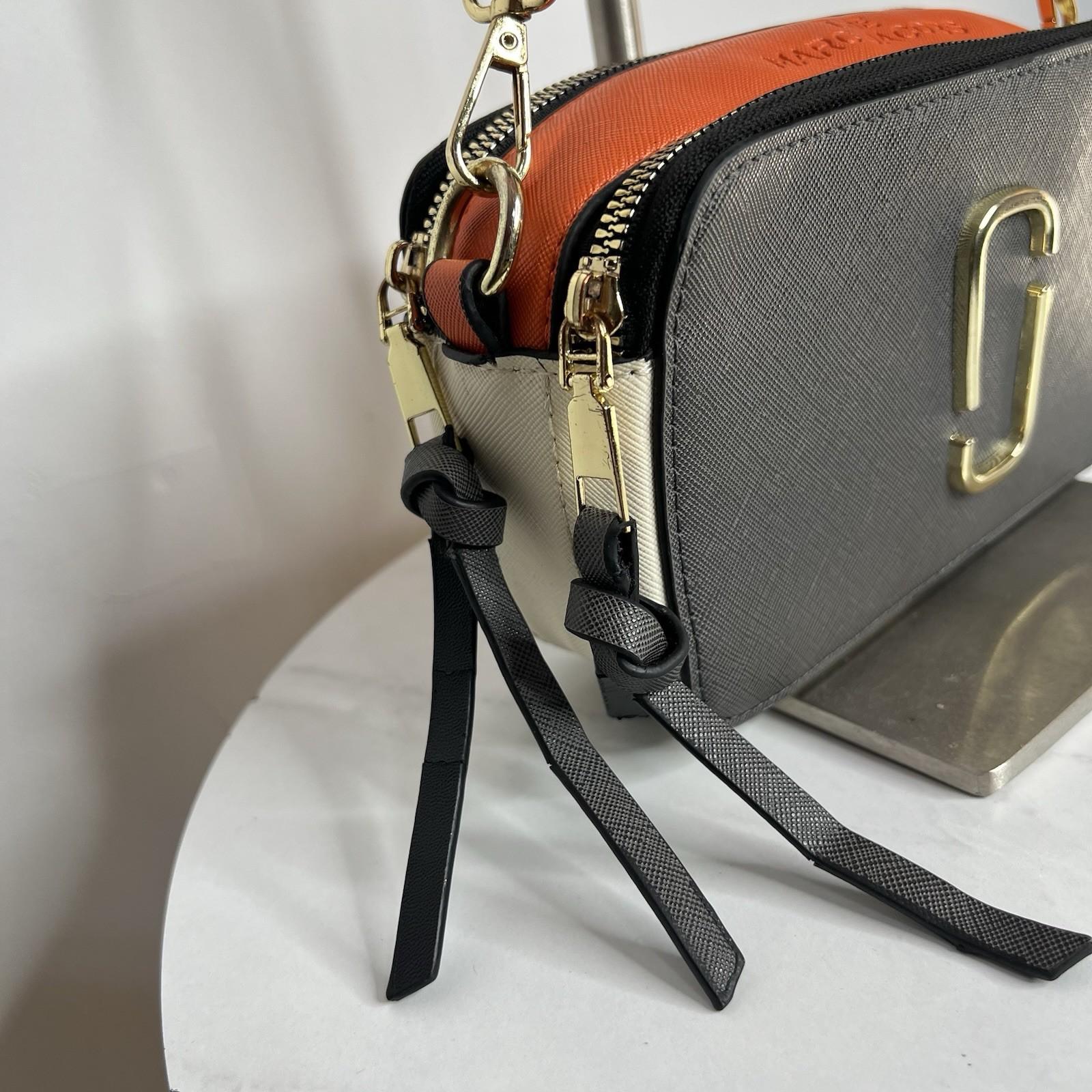 Marc Jacobs The Snapshot Camera Crossbody Bag Saffiano Leather Dual Zip Multi