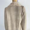 Twelfth Love Faux Fur Cardigan Sweater S Faux Suede Beige Open Front Warm Knit