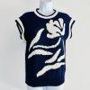Vintage Liana Petites Women 100% Acrylic Sweater Vest Size PS Blue White New