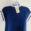 Vintage Liana Petites Women 100% Acrylic Sweater Vest Size PS Blue White New