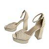Sam Edelman Platform Ankle Strap Sand Block Heeled Sandals 8M Buckle Closure