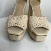 Sam Edelman Platform Ankle Strap Sand Block Heeled Sandals 8M Buckle Closure