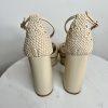 Sam Edelman Platform Ankle Strap Sand Block Heeled Sandals 8M Buckle Closure