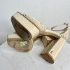 Sam Edelman Platform Ankle Strap Sand Block Heeled Sandals 8M Buckle Closure