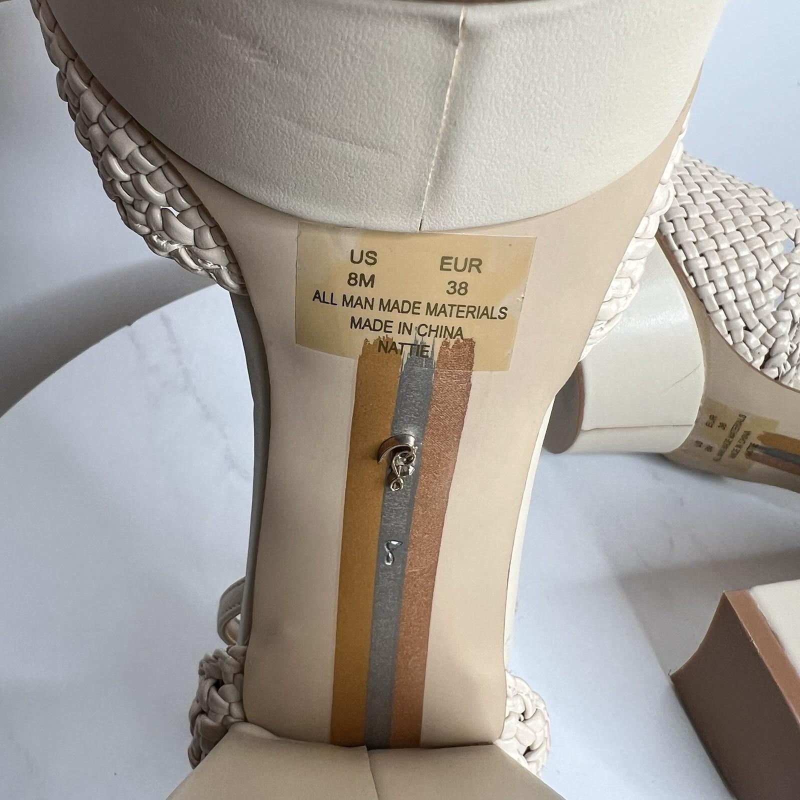 Sam Edelman Platform Ankle Strap Sand Block Heeled Sandals 8M Buckle Closure