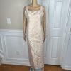 TAHARI ASL Polyester Metallic Dress Suit 10 Rose Gold Jacquard Shift Bolero 2PC