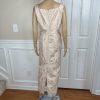 TAHARI ASL Polyester Metallic Dress Suit 10 Rose Gold Jacquard Shift Bolero 2PC