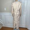 TAHARI ASL Polyester Metallic Dress Suit 10 Rose Gold Jacquard Shift Bolero 2PC