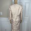 TAHARI ASL Polyester Metallic Dress Suit 10 Rose Gold Jacquard Shift Bolero 2PC