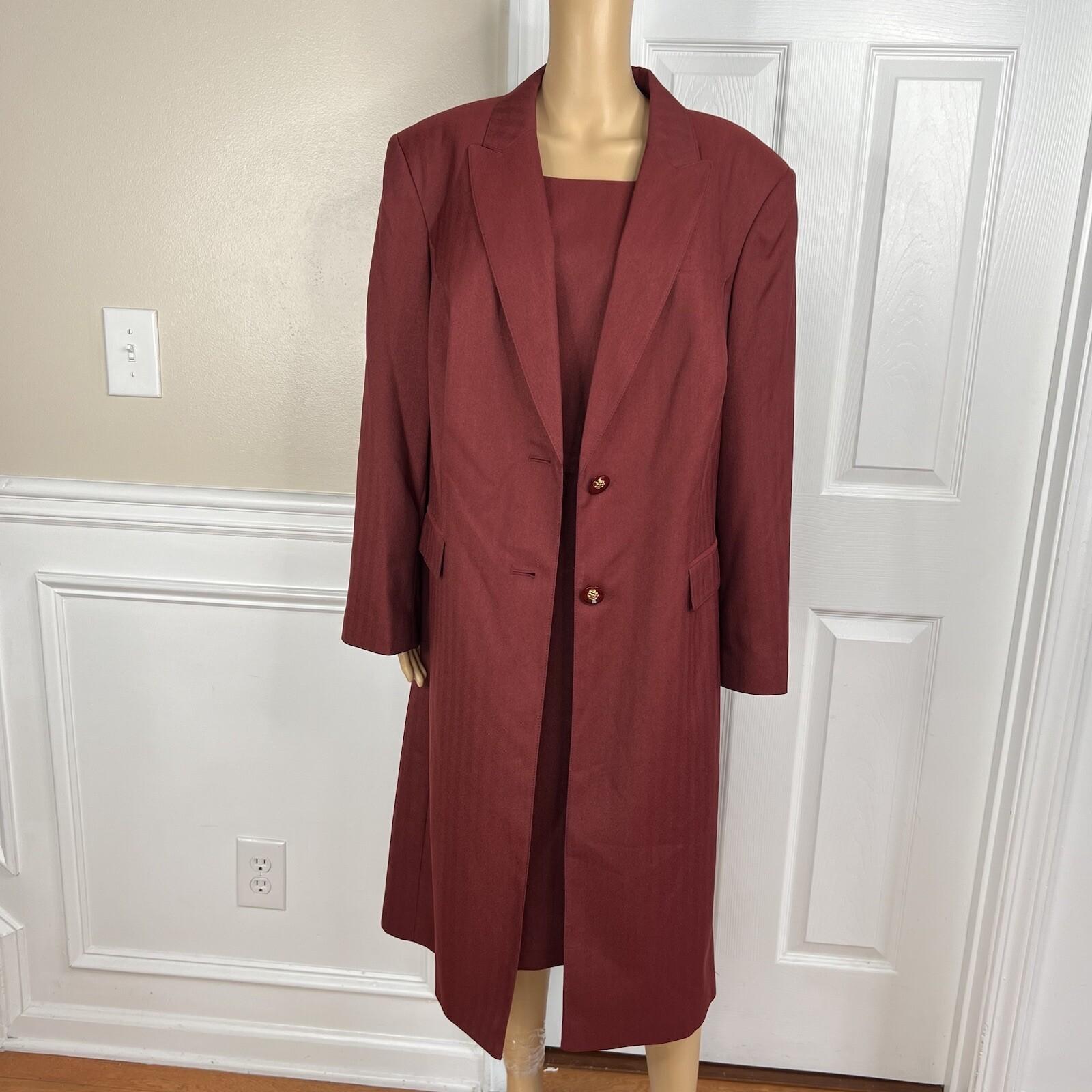 John Meyer Women Polyester Dress Suit Size 22W Red Lined  2PC New