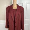 John Meyer Women Polyester Dress Suit Size 22W Red Lined  2PC New