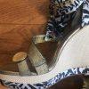 10-210.jpg CARLOS FALCHI Women Leopard Floral Pattern Platform Wedge Sandals Size 7 M