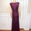 JACKIE JON Purple Sequin Polyester Spandex Bodycon Evening Cocktail Dress SZ 6