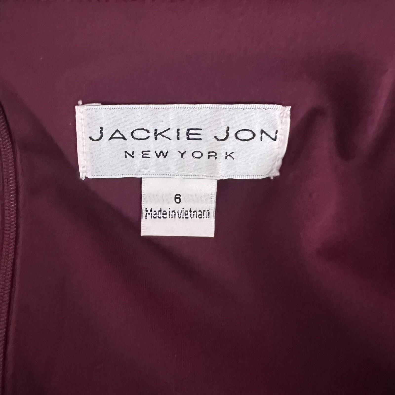 JACKIE JON Purple Sequin Polyester Spandex Bodycon Evening Cocktail Dress SZ 6