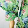 Georgette Maxi Dress XL Floral Maxi Ruffle Bishop Sleeves Button Down Tiered