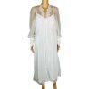 Fredericks Of Hollywood Vtg Peignoir Size S Nightgown Size M White Bridal Beaded