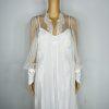 Fredericks Of Hollywood Vtg Peignoir Size S Nightgown Size M White Bridal Beaded