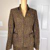 PENDLETON 2PC Multicolor Knit Wool Acrylic Blend Lined Zip Up Skirt Suit Size 10