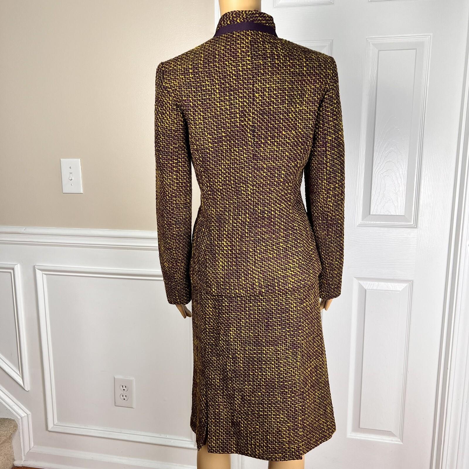 PENDLETON 2PC Multicolor Knit Wool Acrylic Blend Lined Zip Up Skirt Suit Size 10