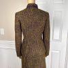 PENDLETON 2PC Multicolor Knit Wool Acrylic Blend Lined Zip Up Skirt Suit Size 10