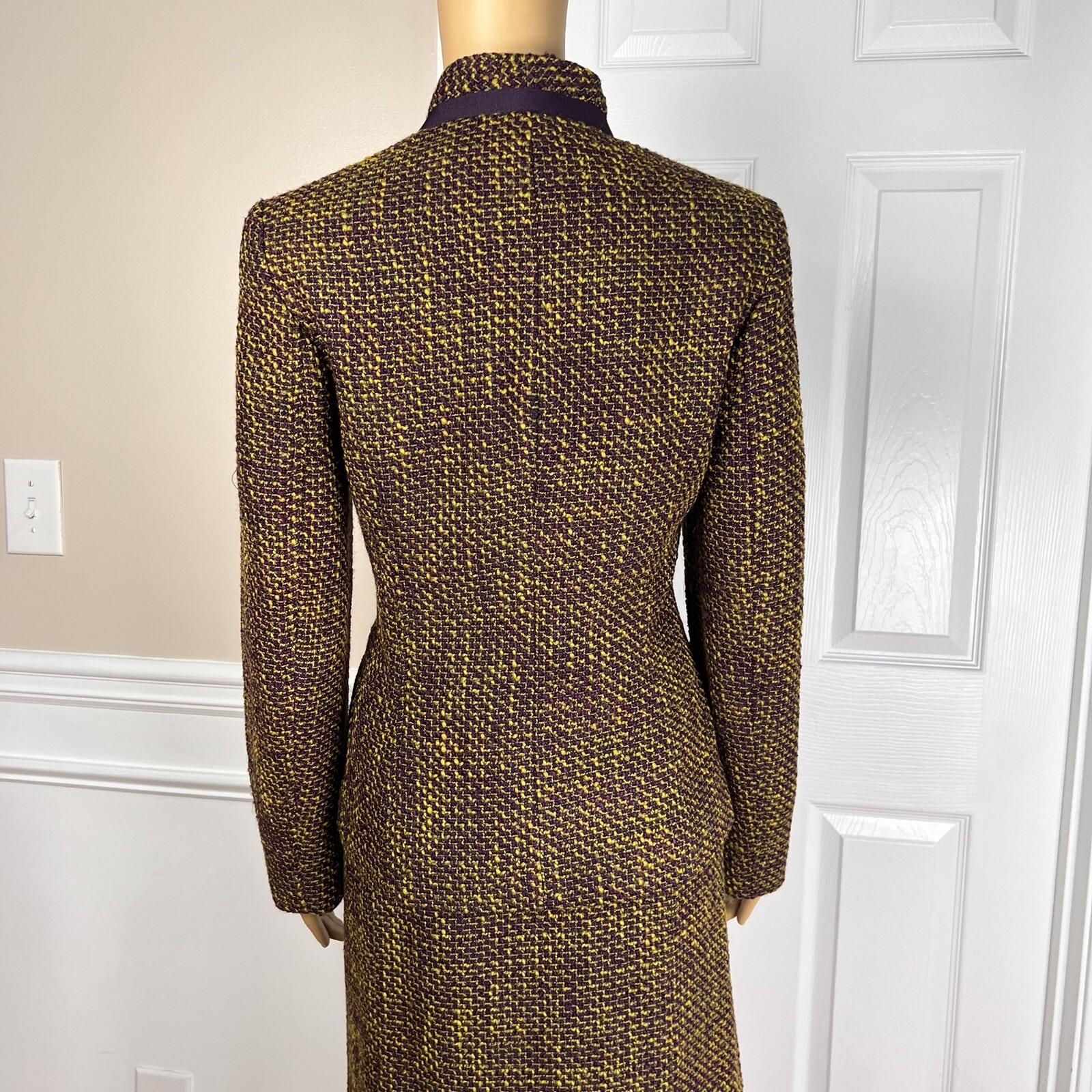 PENDLETON 2PC Multicolor Knit Wool Acrylic Blend Lined Zip Up Skirt Suit Size 10