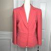 New TAHARI ASL Coral Polyester lined Single Breasted Notch Collar Blazer Size 8