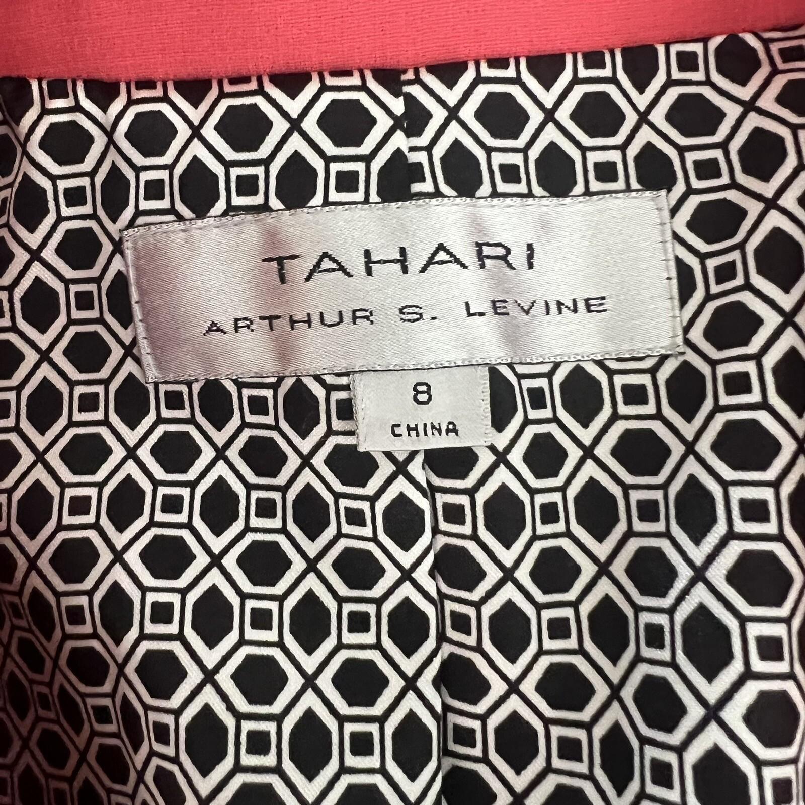 New TAHARI ASL Coral Polyester lined Single Breasted Notch Collar Blazer Size 8