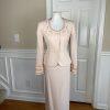 New MAGALLI EVENING 2PC Pink Beaded Polyester Long Skirt Suit Size 4 MSRP 0