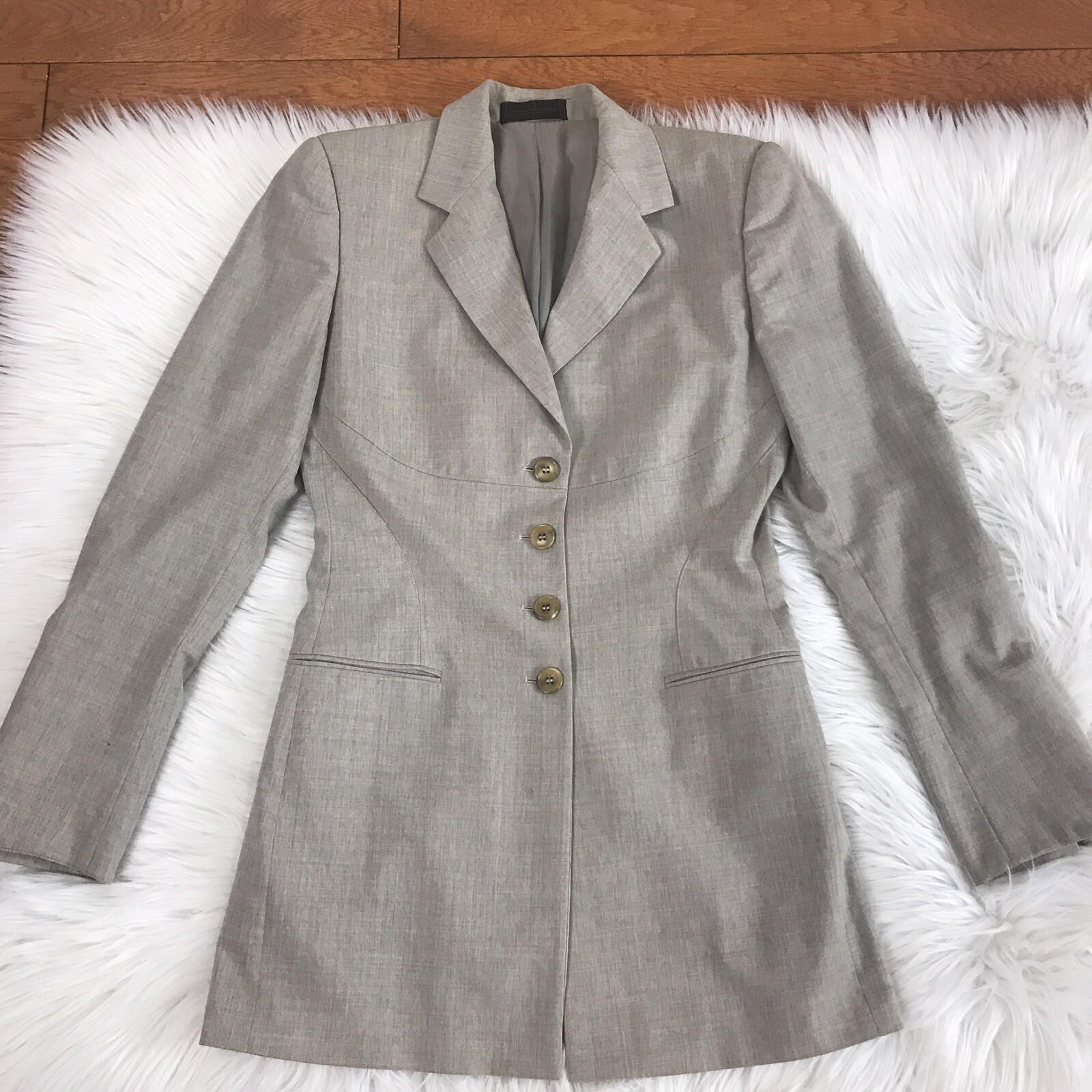 NARCISO RODRIGUEZ Virgin Wool Skirt Suit Beige Skirt Suit Size 2