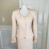 New MAGALLI EVENING 2PC Pink Beaded Polyester Long Skirt Suit Size 4 MSRP 0