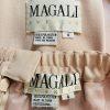 New MAGALLI EVENING 2PC Pink Beaded Polyester Long Skirt Suit Size 4 MSRP 0