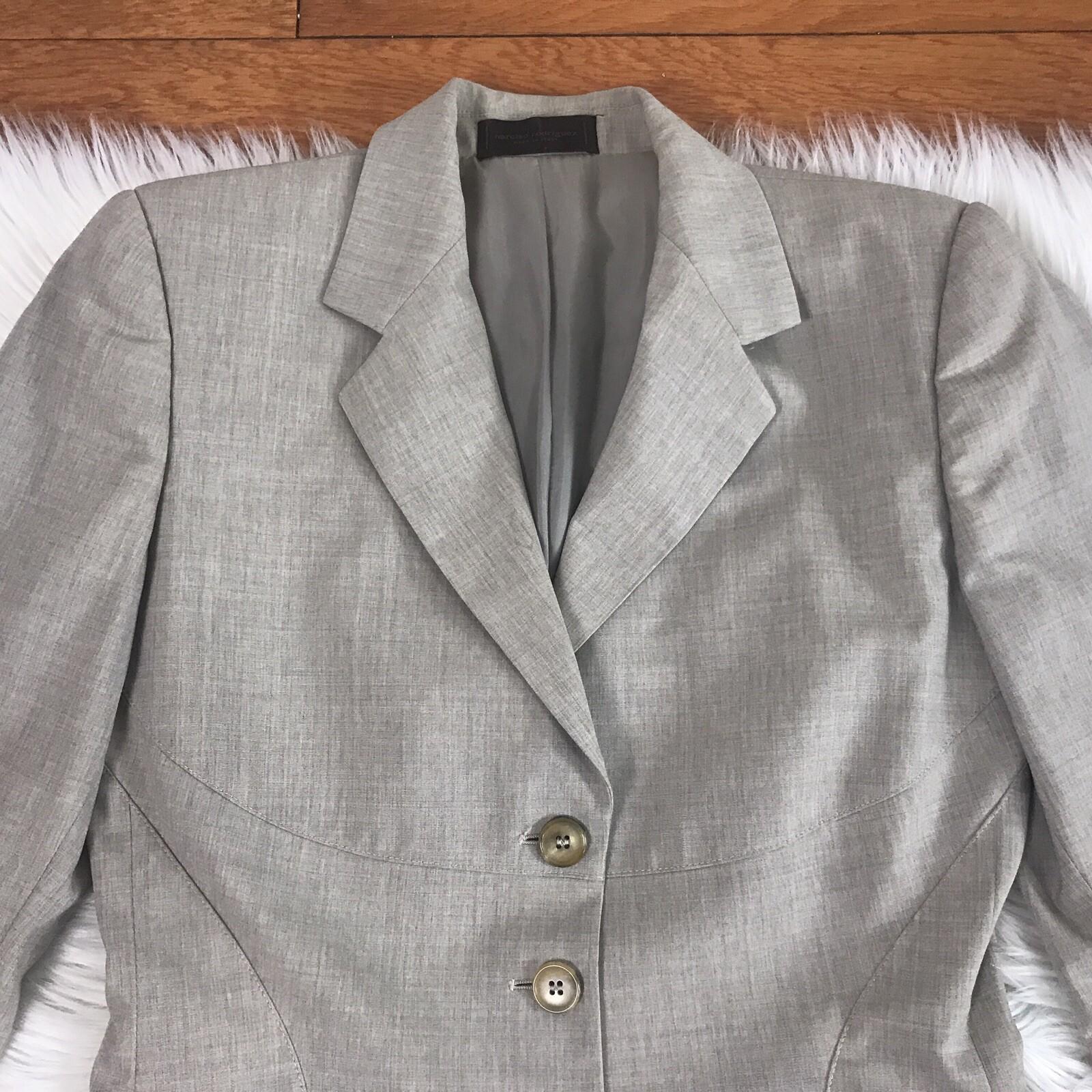 NARCISO RODRIGUEZ Virgin Wool Skirt Suit Beige Skirt Suit Size 2