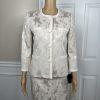 10-2180.jpg KASPER Rayon Polyester Cotton Skirt Suit Size 4 Beige 3/4 Sleeves 2PC Lined New