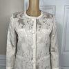 10-2181.jpg KASPER Rayon Polyester Cotton Skirt Suit Size 4 Beige 3/4 Sleeves 2PC Lined New