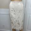 10-2182.jpg KASPER Rayon Polyester Cotton Skirt Suit Size 4 Beige 3/4 Sleeves 2PC Lined New