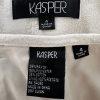 10-2187.jpg KASPER Rayon Polyester Cotton Skirt Suit Size 4 Beige 3/4 Sleeves 2PC Lined New