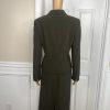 10-2195.jpg Tahari ASL Polyester Skirt Suit Size 8 Dark Green Lined Notch Collar 2 Piece