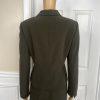 10-2196.jpg Tahari ASL Polyester Skirt Suit Size 8 Dark Green Lined Notch Collar 2 Piece