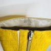 Aldo Leather Knee High Boots 6 Yellow Crocodile Embossed Pointed Toes Siletto