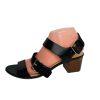 10-2209.jpg Kate Spade NY Black Soft Leather Buckle Ankle Strap Sandals 9M Block Heels